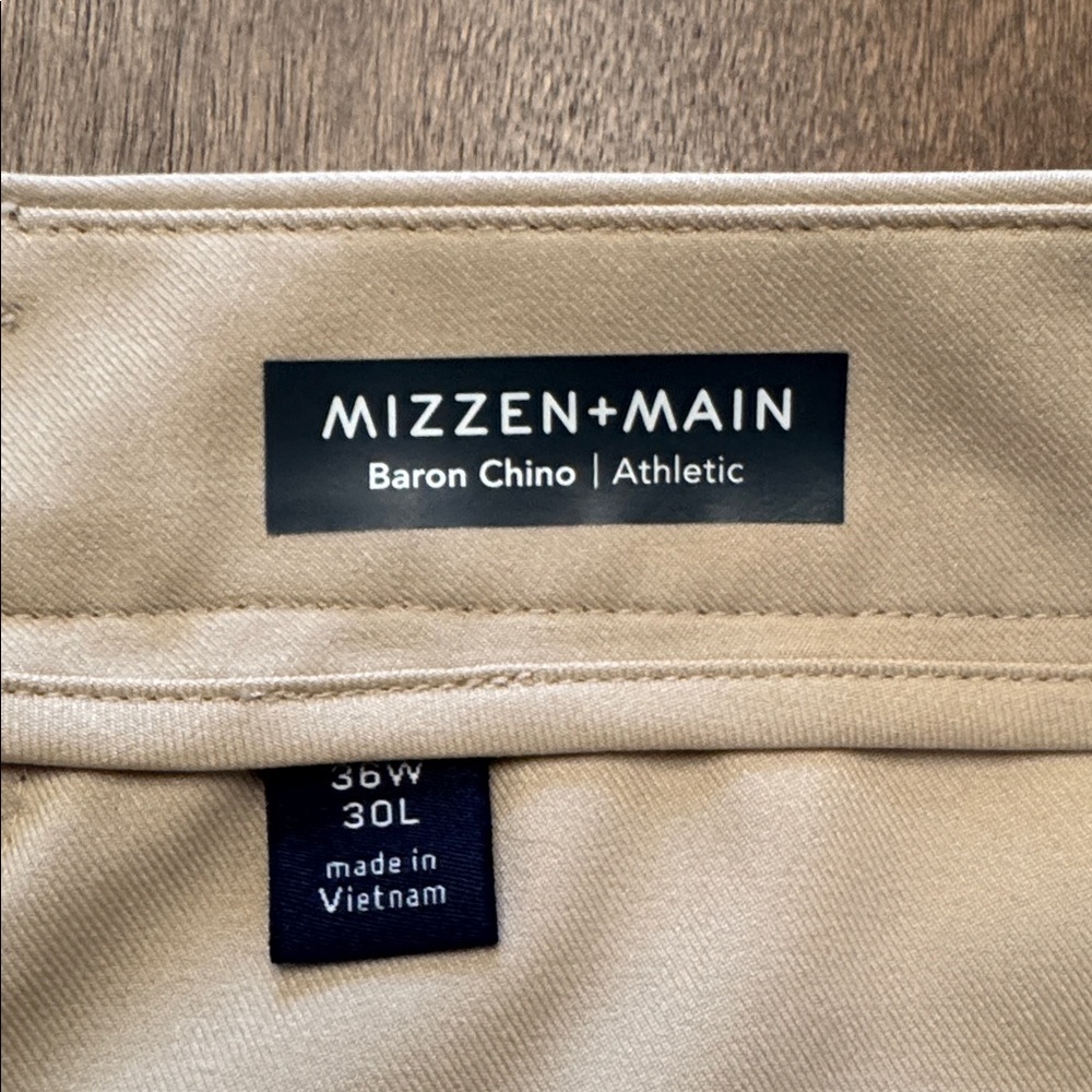 Mizzen+Main Baron Chino Pant 36W, 30 L - Picture 2 of 7
